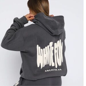 White Fox Gray Hoodie